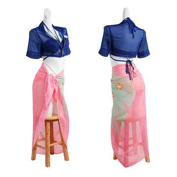 Anime One Piece Nico Robin Women Swimsuit Set Cosplay Costume Outfits Halloween Carnival Suit